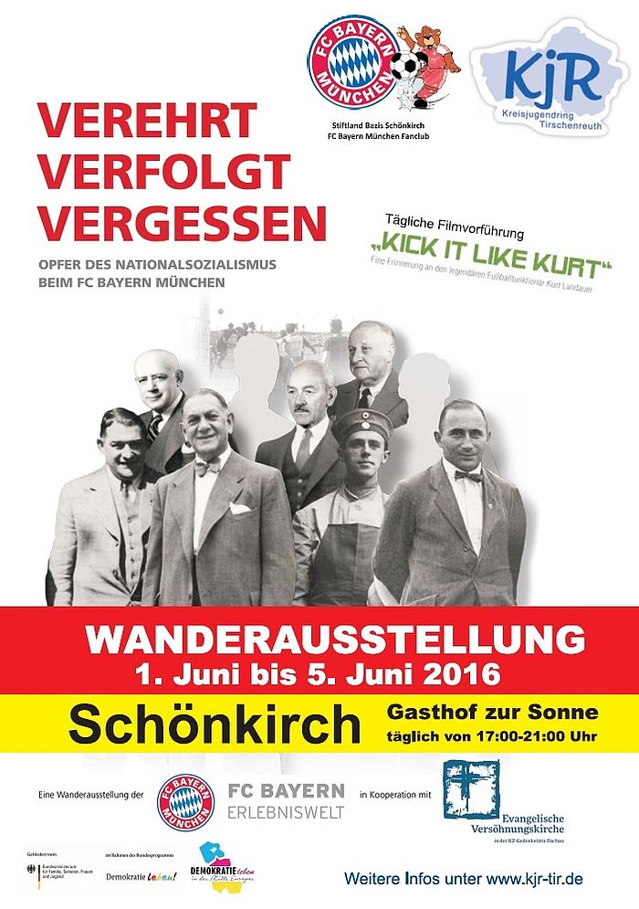 Die Wanderausstellung „Verehrt Verfolgt Vergessen“  des FC BAYERN Die Wanderausstellung „Verehrt Verfolgt Vergessen“  des FC BAYERN
